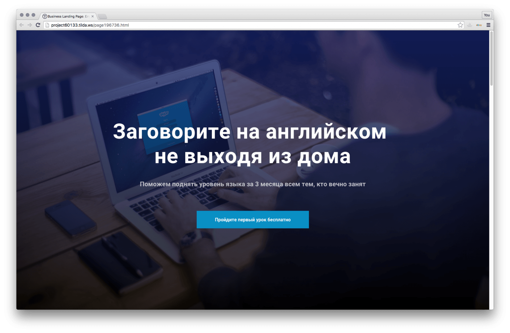 Пример лендинг пейдж